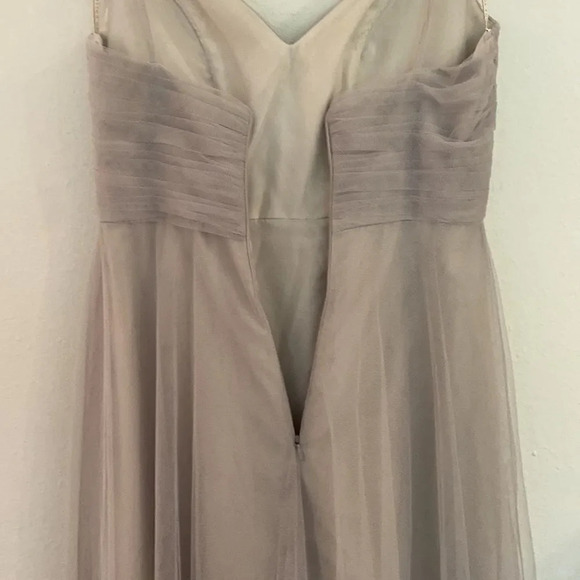 Jenny Yoo collection light grey maxi dress sz 6 excellent pre owned condition - Picture 7 of 9